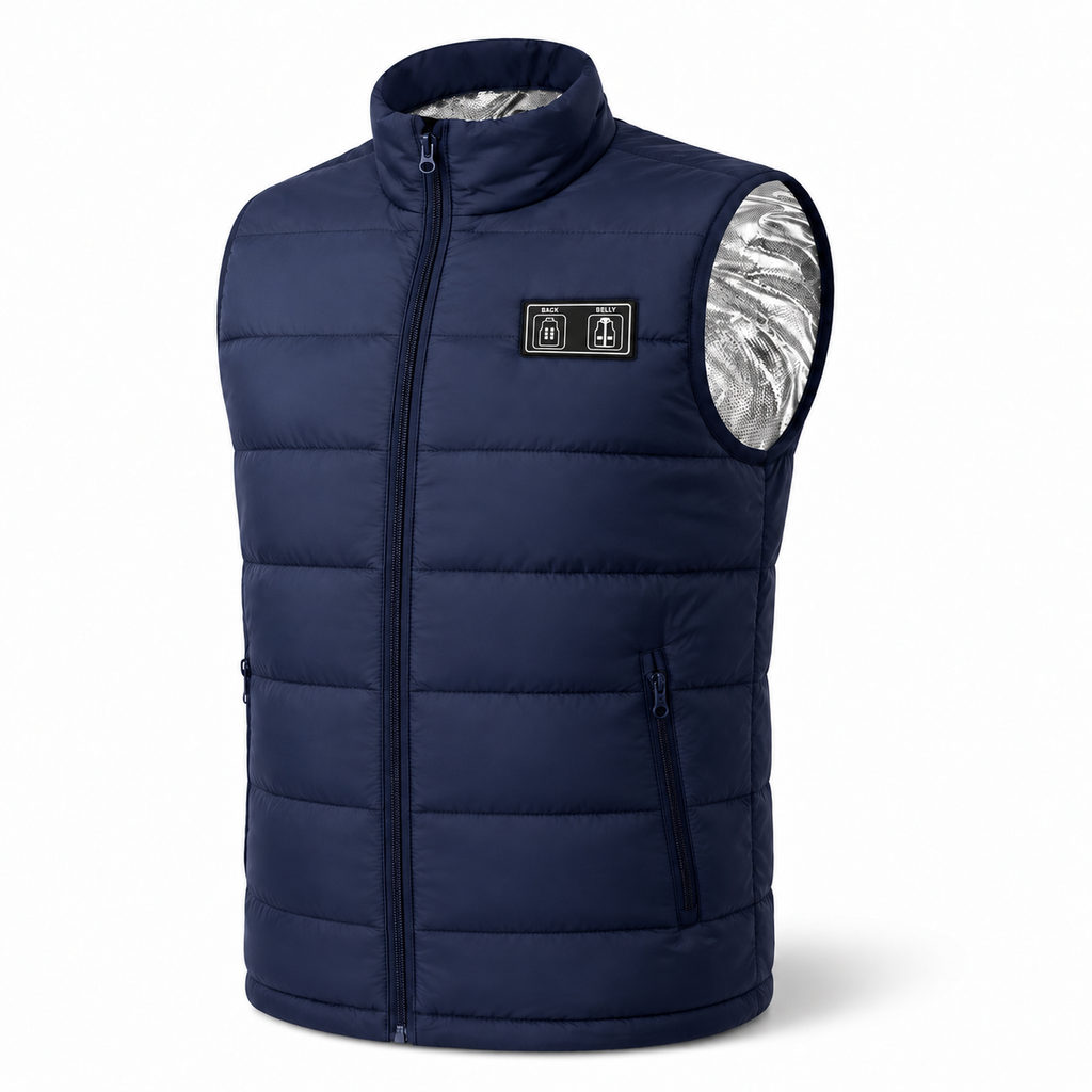 Navy 9-Zone Heated Gilet with BACK and BELLY controls