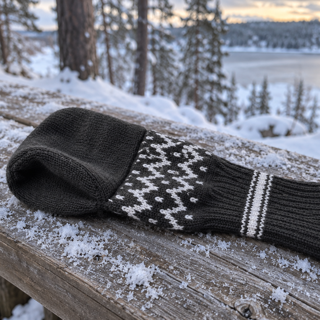 BrewMitt – Knitted Drink-Holder Mitten