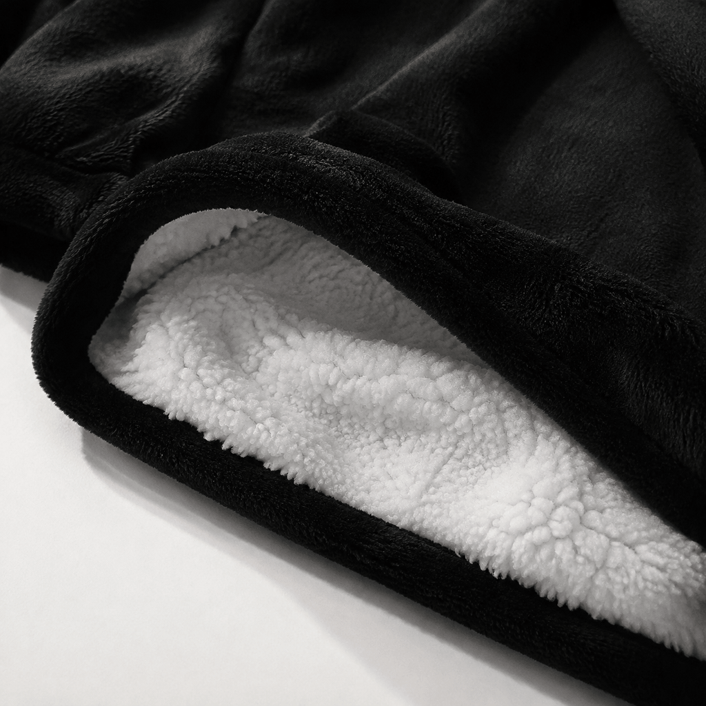 Black BardiHeat heated fleece with soft white sherpa lining