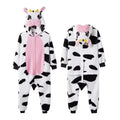 Cow hooded onesie front and back
