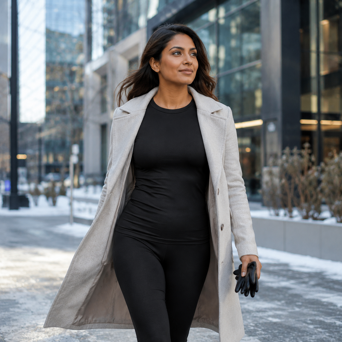Heated Thermal Layers top – winter city lifestyle