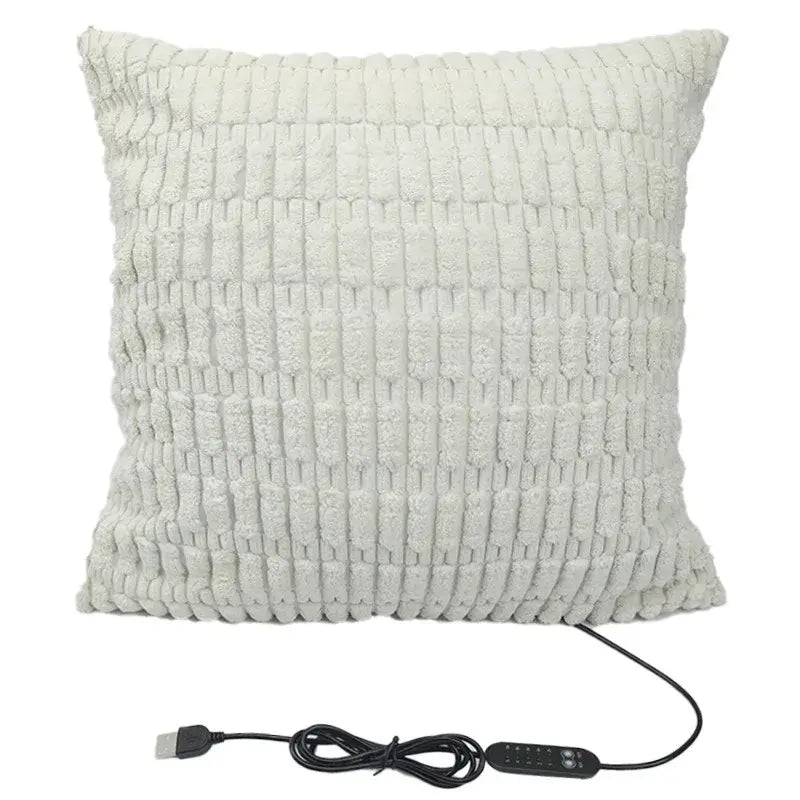 Beige USB heated cushion