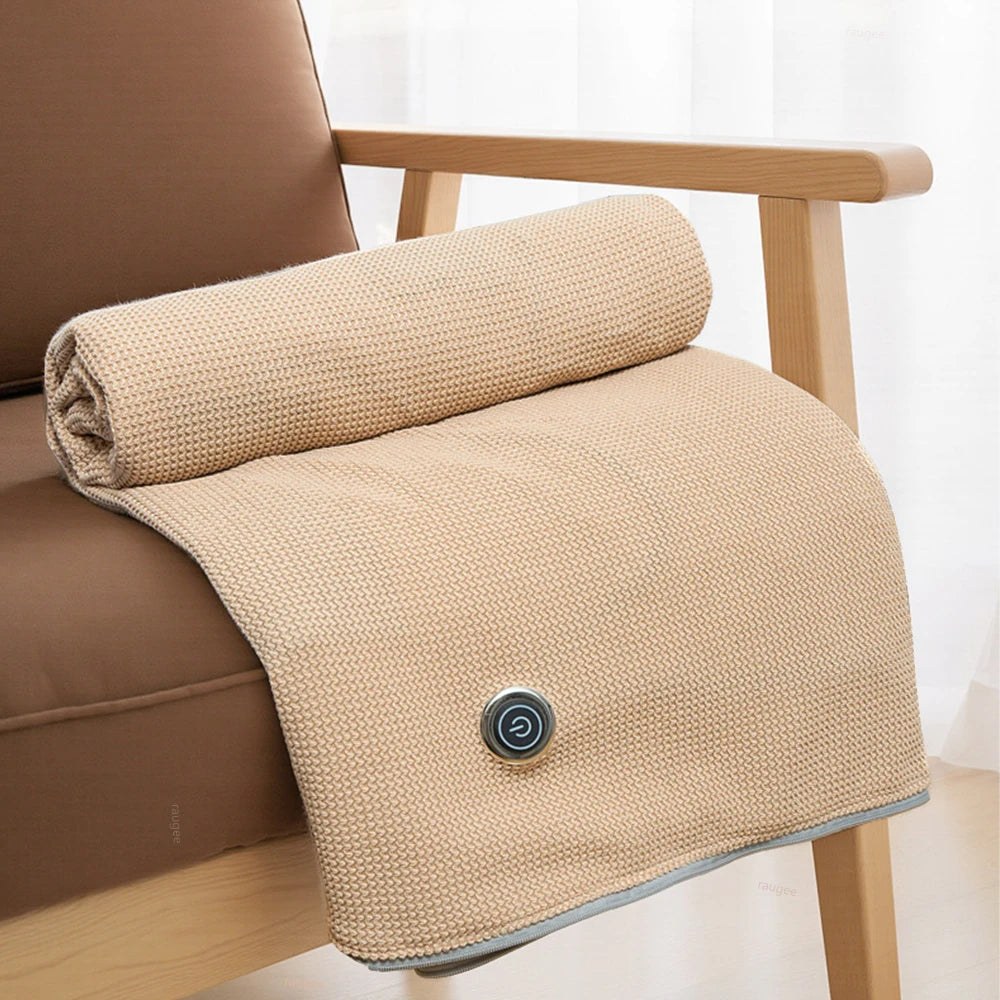 Apricot wearable heated blanket