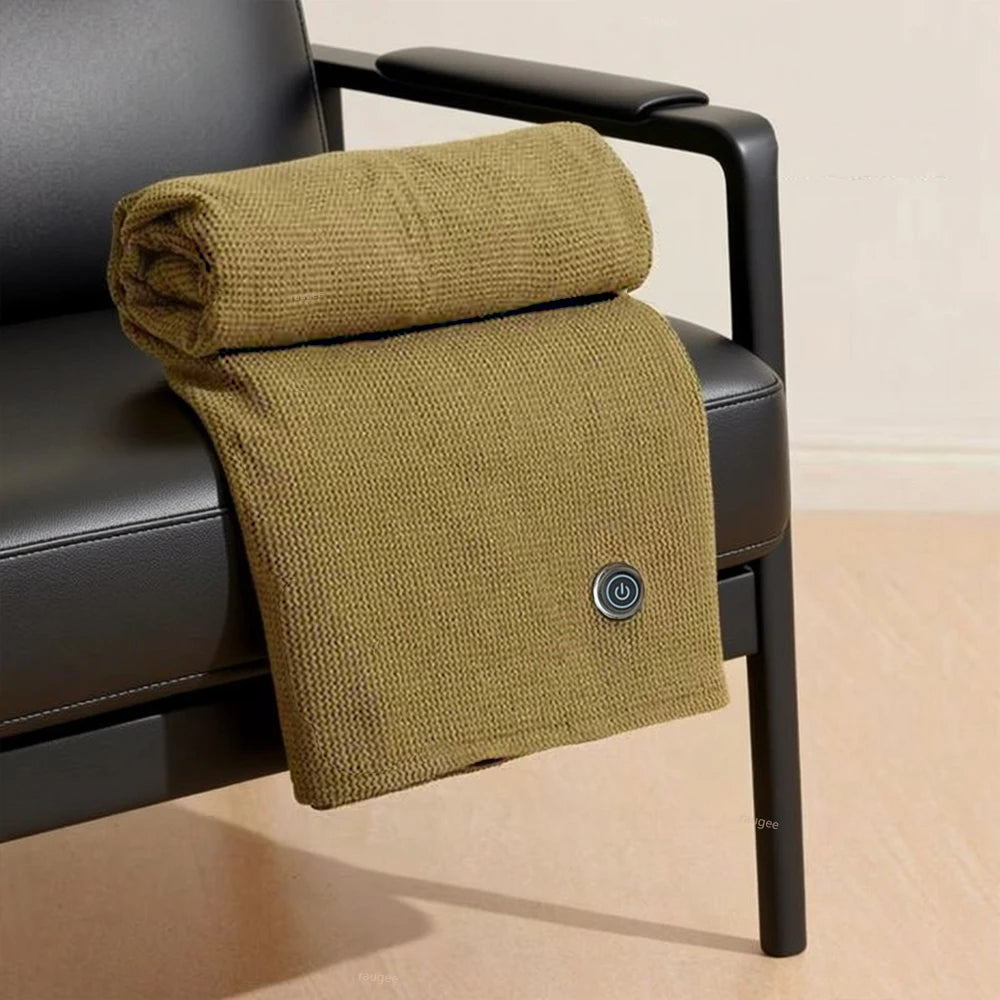 Green wearable heated blanket